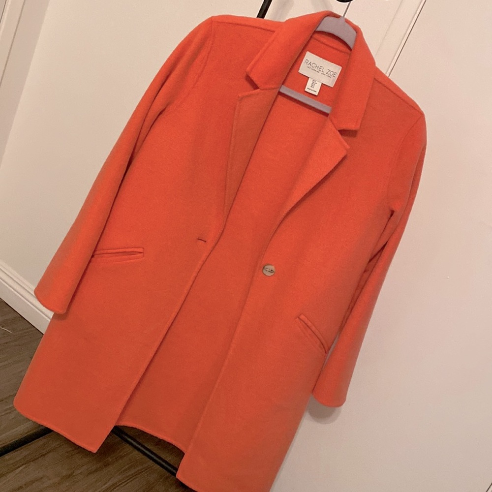 Pinkorange/ unique trench fancy coat for woman without any flaws 🤍